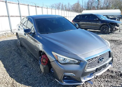 2018 Infiniti Q50 3.0T Red Sport 400 из США, поврежденный, VIN JN1FV7AR8JM481162